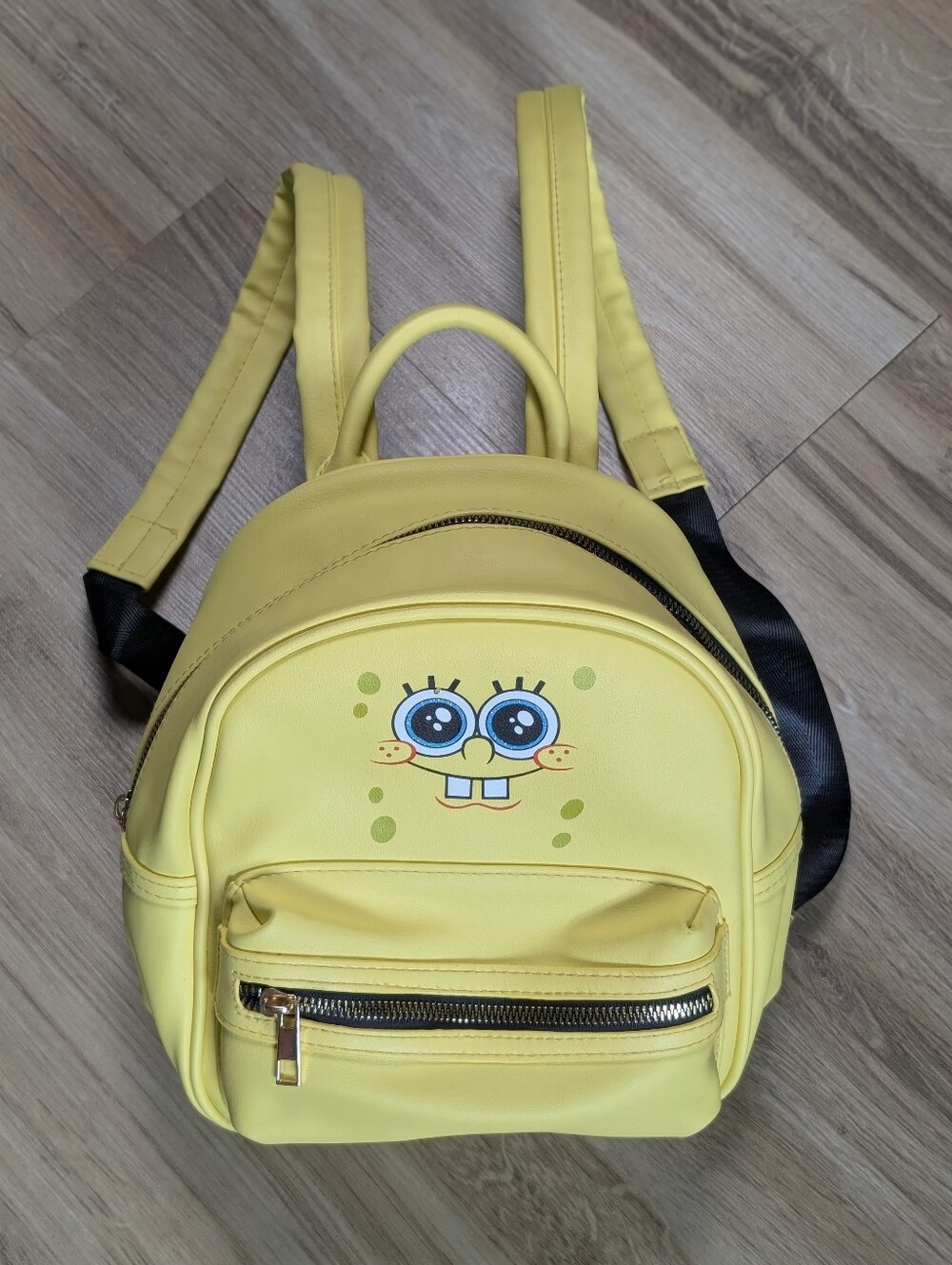 SpongeBob SquarePants mini backpack in bright yellow faux leather
